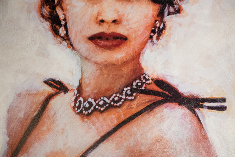 Ingezoomde foto van schilderij Sophia Loren Young door Peter Donkersloot